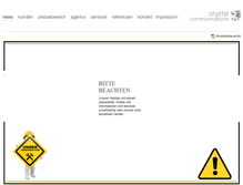 Tablet Screenshot of crystal-communications.de